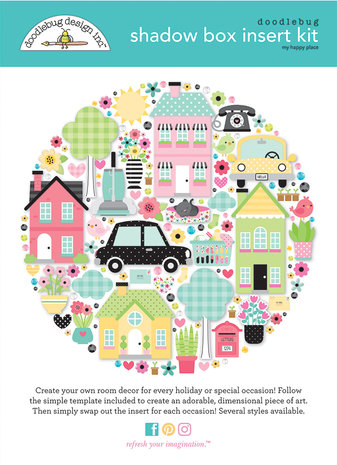 Doodlebug Design My Happy Place Shadow Box Insert Kit (7789) (DISCONTINUED)