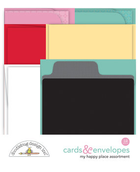 Doodlebug Design My Happy Place Assortment Cards & Envelopes (7370) (DISCONTINUED)
