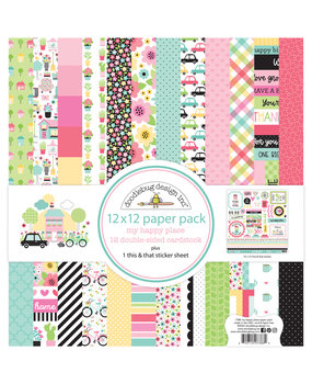 Doodlebug Design My Happy Place 12x12 Inch Paper Pack (7386) (DISCONTINUED) Doodlebug Design My Happy Place 12x12 Inch Paper Pack (7386) (DISCONTINUED)