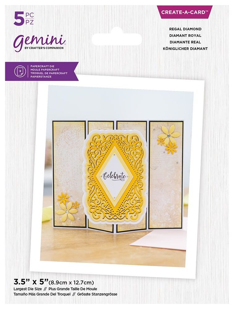 Gemini Ornate Pop-Out Regal Diamond Create-a-Card Dies (GEM-MD-CAD-REGDIA) (DISCONTINUED)