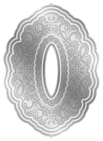 Gemini Ornate Pop-Out Baroque Oval Create-a-Card Dies (GEM-MD-CAD-BAROV) (DISCONTINUED)