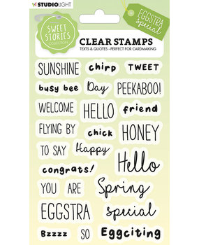 Studio Light Sweet Stories Clear Stamps Eggstra Special Quotes (SL-SS-STAMP215) (OUTLET) Studio Light Sweet Stories Clear Stamps Eggstra Special Quotes (SL-SS-STAMP215) (OUTLET)