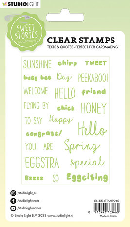 Studio Light Sweet Stories Clear Stamps Eggstra Special Quotes (SL-SS-STAMP215) (OUTLET) Studio Light Sweet Stories Clear Stamps Eggstra Special Quotes (SL-SS-STAMP215) (OUTLET)