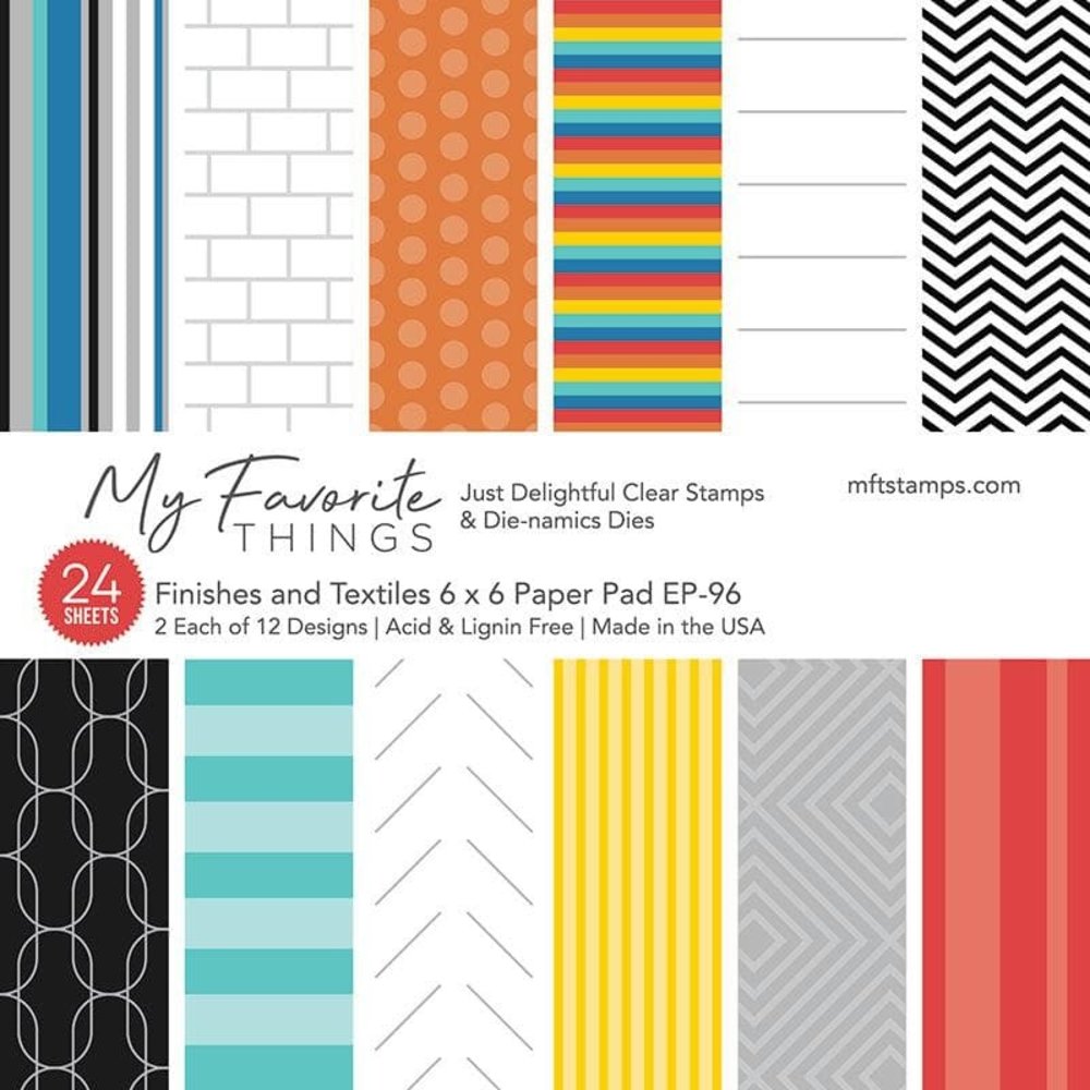 My Favorite Things Finishes and Textiles 6x6 Inch Paper Pad (EP-96) (OUTLET)
