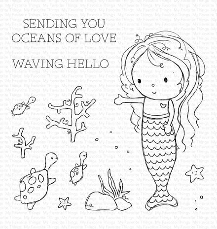 My Favorite Things Oceans of Love Clear Stamps (RAM-034) (OUTLET)