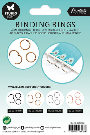 Studio Light Binding Rings Old Gold (12pcs) (SL-ES-RING02) (BASIC) Studio Light Binding Rings Old Gold (12pcs) (SL-ES-RING02) (BASIC)