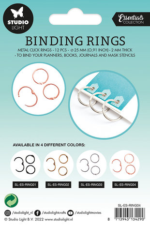 Studio Light Binding Rings Rose Gold (12pcs) (SL-ES-RING04) (BASIC) Studio Light Binding Rings Rose Gold (12pcs) (SL-ES-RING04) (BASIC)