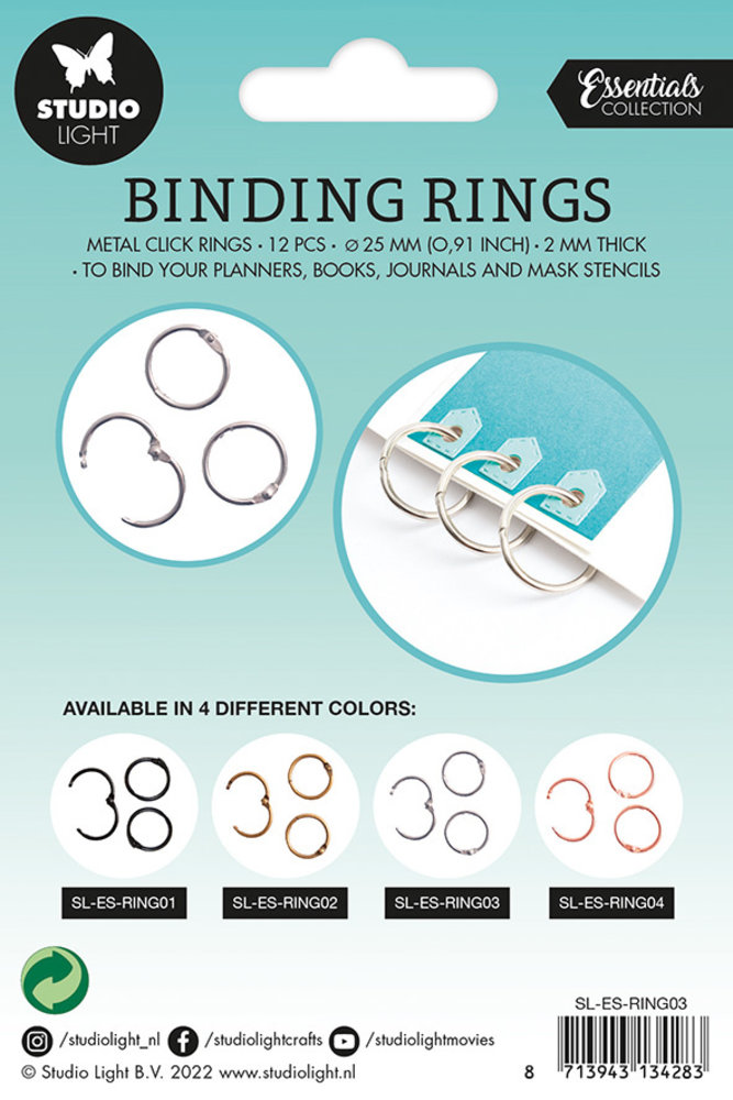 Studio Light Binding Rings Silver (12pcs) (SL-ES-RING03) (BASIC) Studio Light Binding Rings Silver (12pcs) (SL-ES-RING03) (BASIC)