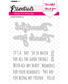 Studio Light Beautiful and Thank You Stamp & Die (SL-ES-SCD39) (OUTLET)
