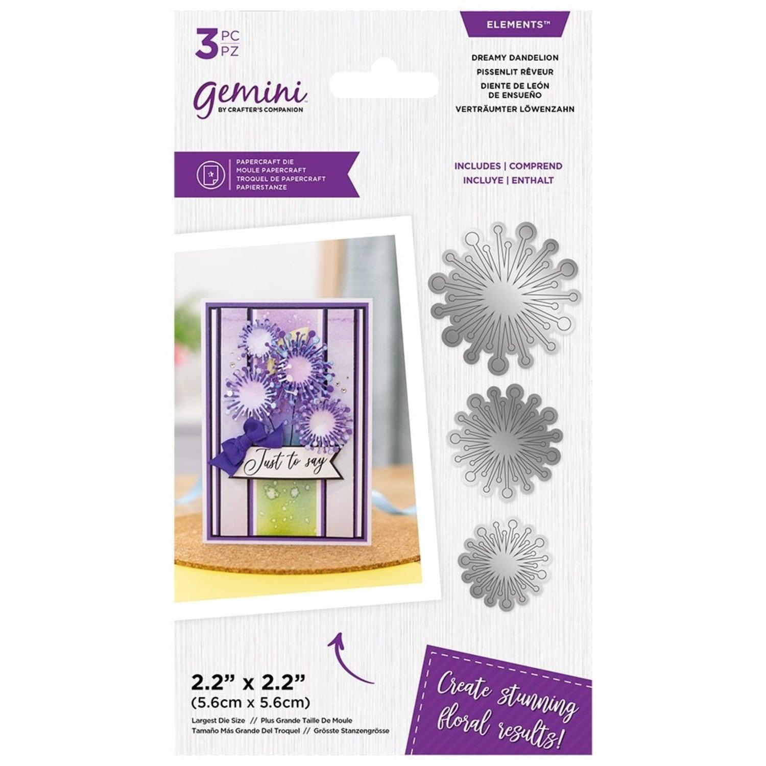 Gemini Floral Dreamy Dandelion Elements Dies (GEM-MD-ELE-DRED)  (DISCONTINUED)