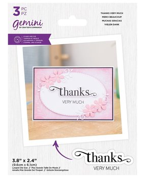 Gemini Fancy Sentiment Stamp & Die Thanks Very Much (GEM-STD-FS-THVM) (DISCONTINUED)