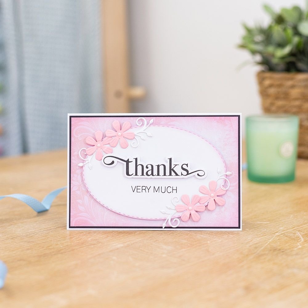 Gemini Fancy Sentiment Stamp & Die Thanks Very Much (GEM-STD-FS-THVM) (DISCONTINUED)