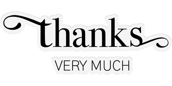 Gemini Fancy Sentiment Stamp & Die Thanks Very Much (GEM-STD-FS-THVM) (DISCONTINUED)