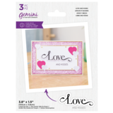Gemini Fancy Sentiment Stamp & Die Love and Kisses (GEM-STD-FS-LOKI) (DISCONTINUED)