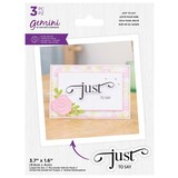 Gemini Fancy Sentiment Stamp & Die Just to Say (GEM-STD-FS-JUSA) (DISCONTINUED)