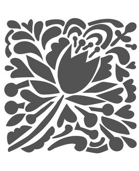 The Crafter's Workshop Tulip Party 6x6 Inch Stencil (TCW993s) (OUTLET)
