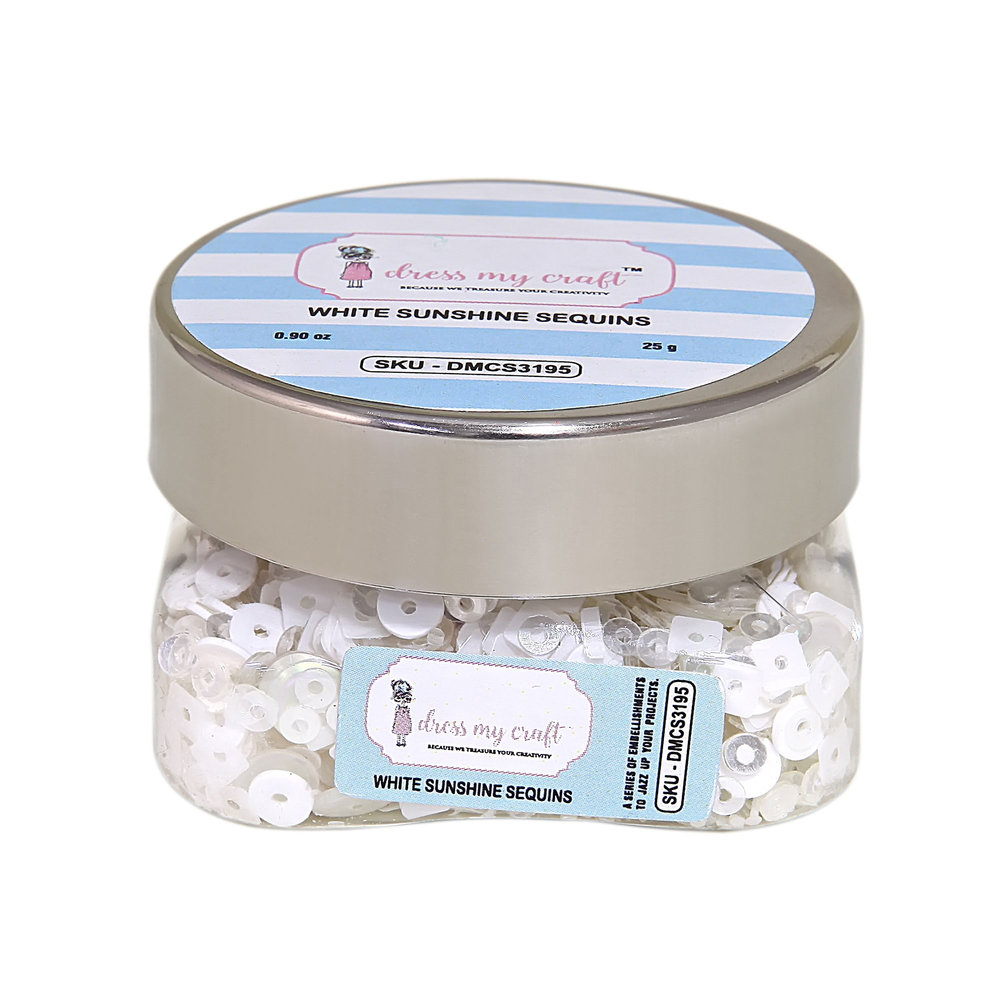 Dress My Craft Sequins White Sunshine 25g (DMCS3195) (OUTLET)
