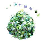 Dress My Craft Sequins Blossom With Green 25g (DMCS3184) (OUTLET)