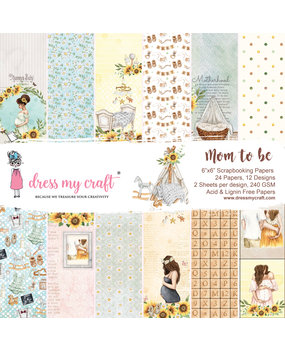 Dress My Craft Mom To Be 6x6 Inch Paper Pad (DMCP5809) (OUTLET)