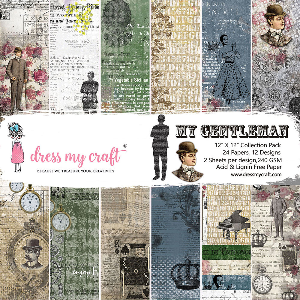 Dress My Craft My Gentleman 12x12 Inch Paper Pad (DMCP2333) (OUTLET) Dress My Craft My Gentleman 12x12 Inch Paper Pad (DMCP2333) (OUTLET)