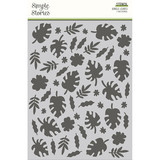 Simple Stories Into the Wild Stencil Jungle Leaves (17626) (DISCONTINUED)