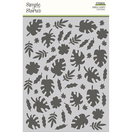 Simple Stories Into the Wild Stencil Jungle Leaves (17626) (DISCONTINUED)