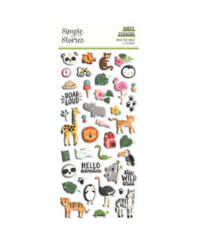 Simple Stories Into the Wild Puffy Stickers (17622) (DISCONTINUED)