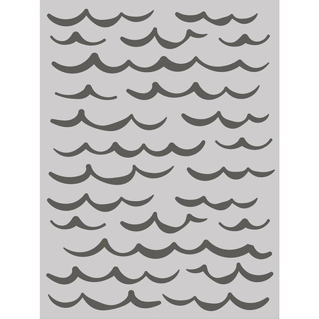 Simple Stories Simple Vintage Vintage Seas Stencil Waves (17832) (DISCONTINUED)