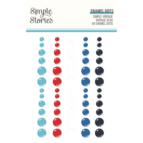 Simple Stories Simple Vintage Vintage Seas Enamel Dots (17830) (DISCONTINUED)