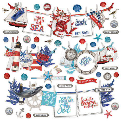 Simple Stories Simple Vintage Vintage Seas Banner Sticker (17802) (DISCONTINUED)