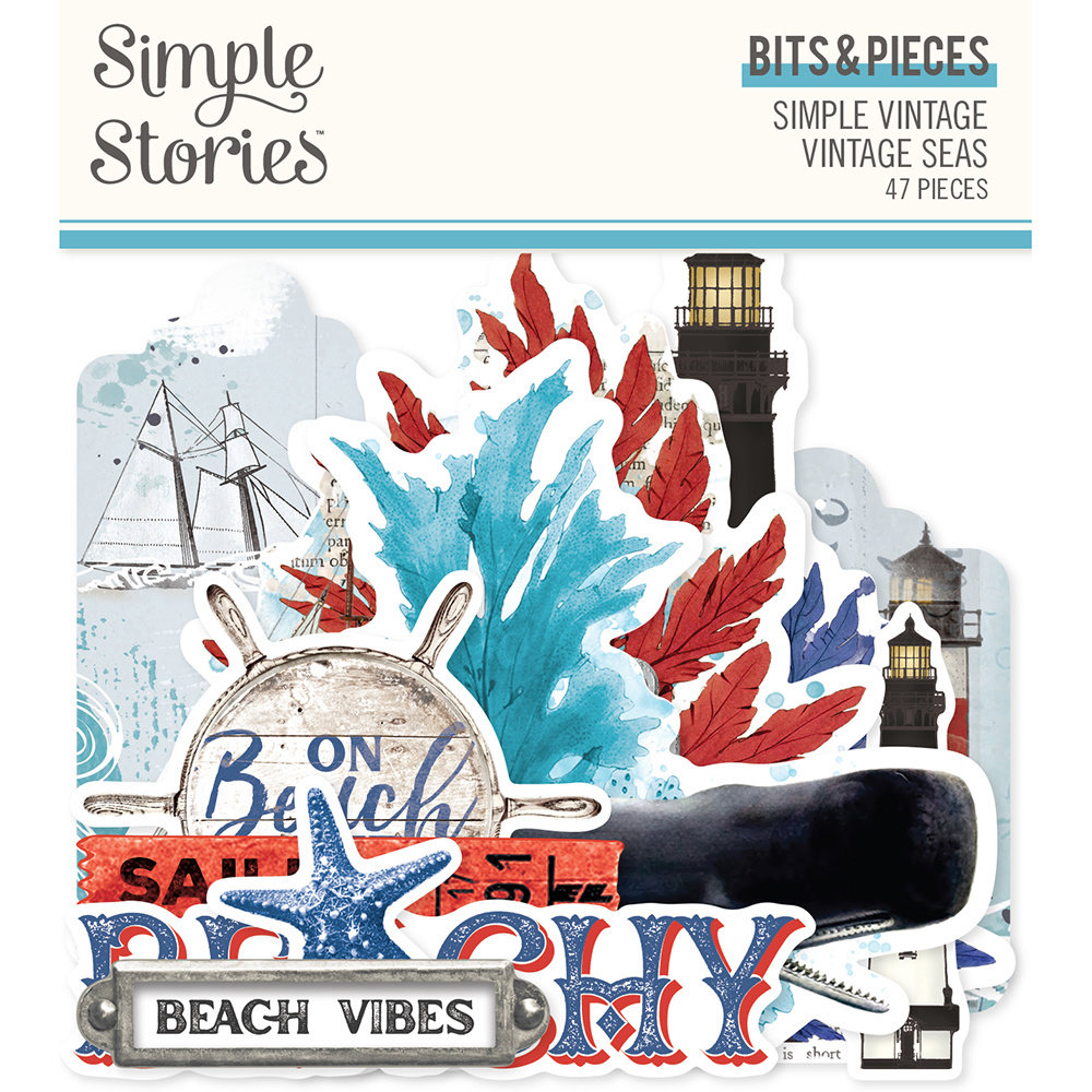 Simple Stories Simple Vintage Vintage Seas Bits & Pieces (17822) (DISCONTINUED)