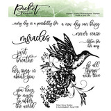 Picket Fence Studios A Hummingbird's Song 6x6 Inch Clear Stamps (F-165) (OUTLET)