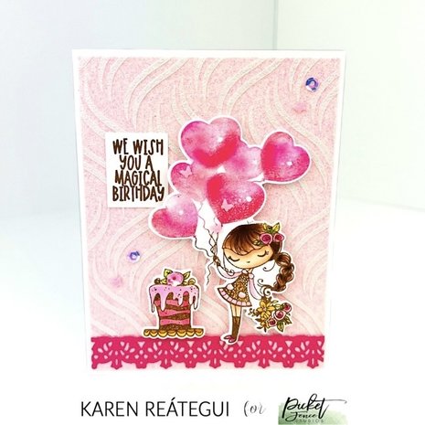Picket Fence Studios Birthday Girl Dear 4x4 Inch Clear Stamps (D-110) (OUTLET)