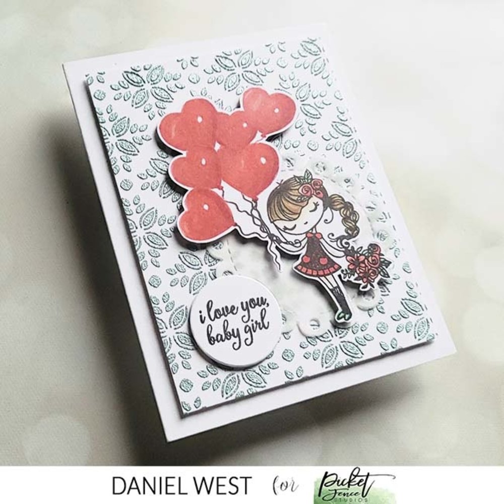 Picket Fence Studios Birthday Girl Dear 4x4 Inch Clear Stamps (D-110) (OUTLET)