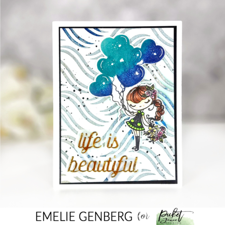 Picket Fence Studios Birthday Girl Dear 4x4 Inch Clear Stamps (D-110) (OUTLET)