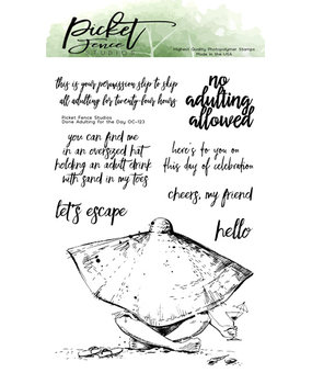 Picket Fence Studios Done Adulting for the Day 4x6 Inch Clear Stamps (OC-123) (OUTLET) Picket Fence Studios Done Adulting for the Day 4x6 Inch Clear Stamps (OC-123) (OUTLET)