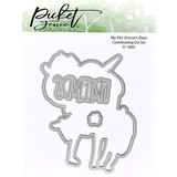 Picket Fence Studios My Pet Unicorn Dear 4x4 Inch Metal Dies (D-106D) (OUTLET)