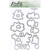 Picket Fence Studios When Birthday Pigs Fly 4x6 Inch Metal Dies (A-160D) (OUTLET)