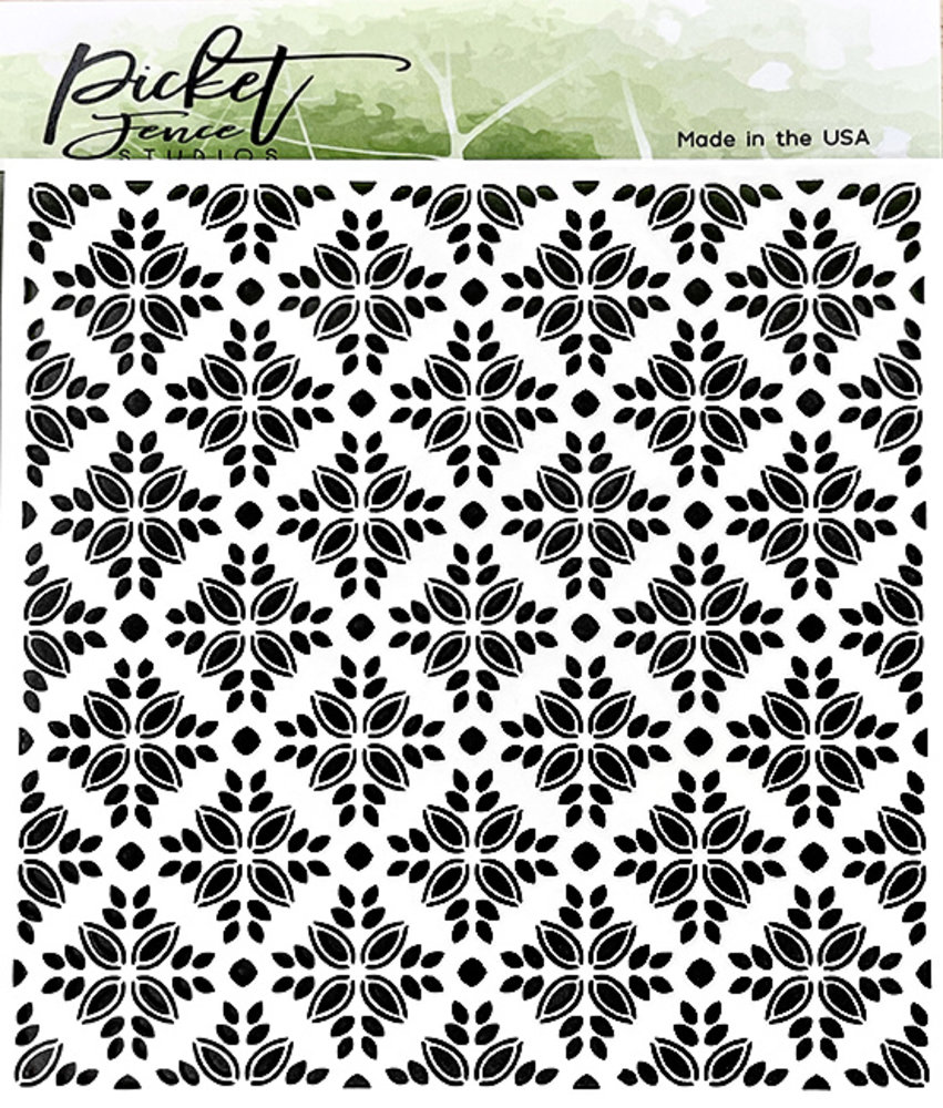 Picket Fence Studios Tile Montage 6x6 Inch Stencil (SC-328) (OUTLET)