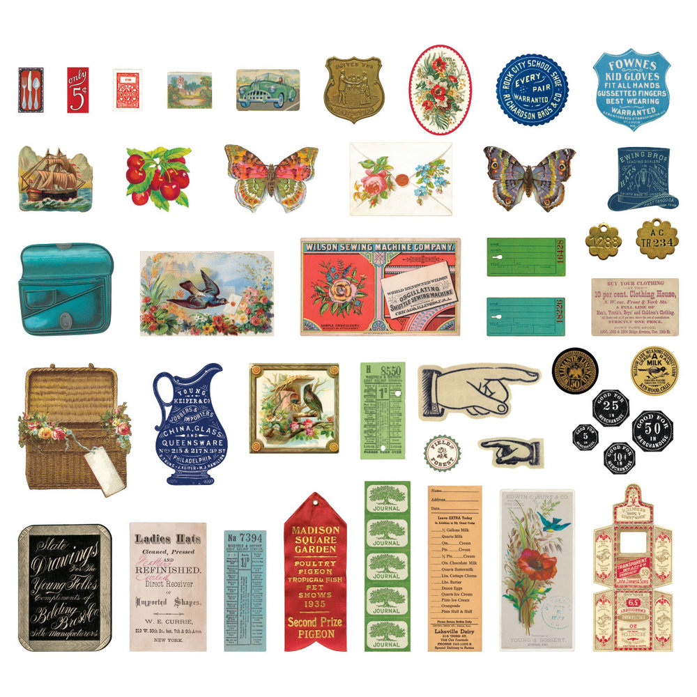 Spellbinders Meadow Lark Miscellany Printed Die Cuts (CH-004) (OUTLET)