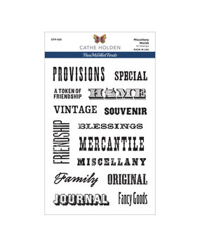 Spellbinders Miscellany Words Clear Stamp (STP-100) (OUTLET)