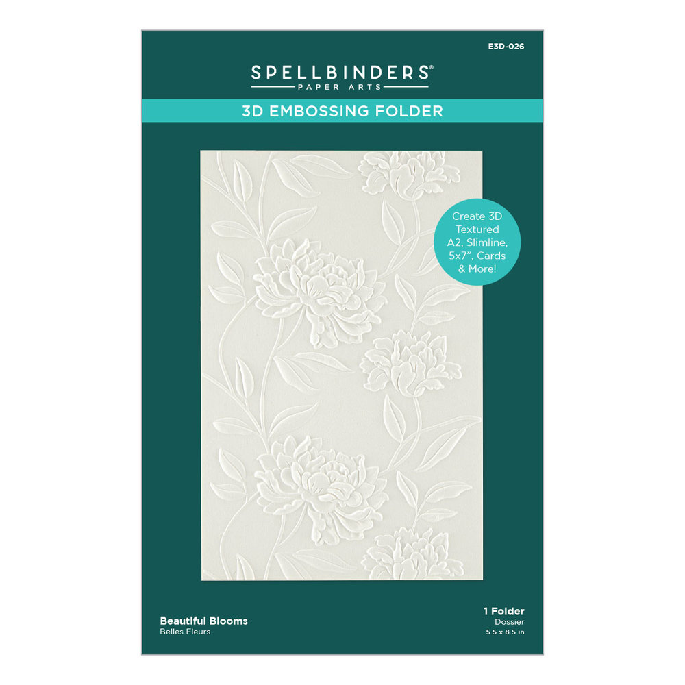 Spellbinders Beautiful Blooms 3D Embossing Folder (E3D-026) Spellbinders Beautiful Blooms 3D Embossing Folder (E3D-026)