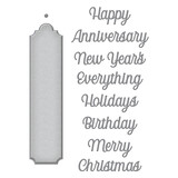 Spellbinders Happy Occasion Words Etched Dies (S4-1206) (OUTLET)