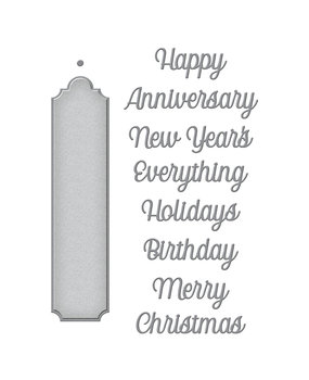 Spellbinders Happy Occasion Words Etched Dies (S4-1206) (OUTLET)