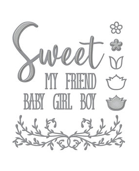 Spellbinders My Sweet Friend Etched Dies (S5-512) (OUTLET)