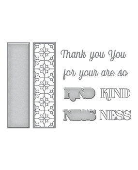 Spellbinders Thank you for your Kindness Etched Dies (S5-513) (OUTLET)
