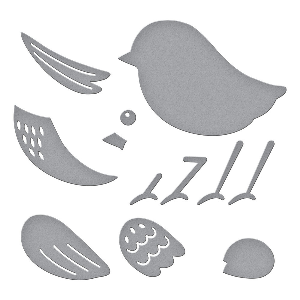 Spellbinders Sweet Birdie Etched Dies (S1-054)