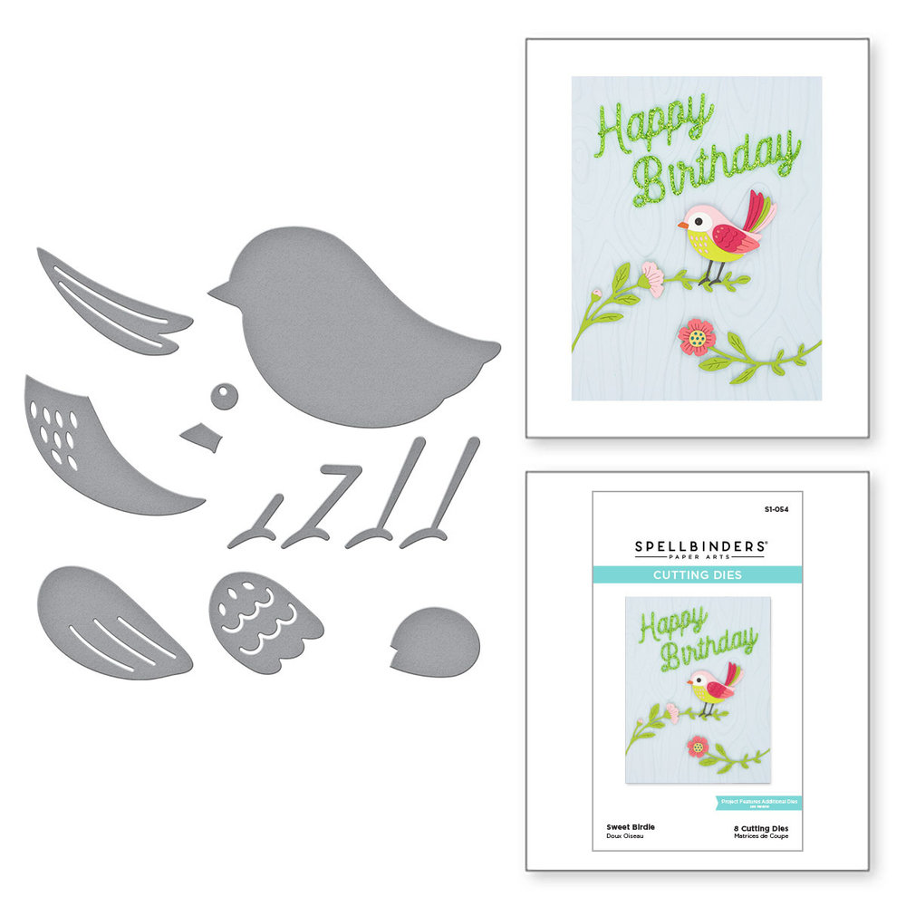 Spellbinders Sweet Birdie Etched Dies (S1-054)