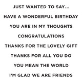 Spellbinders Just Wanted to Say Sentiments Clear Stamp (STP-109) (OUTLET)