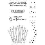 Spellbinders Awesome Birthday Clear Stamp (STP-119) (OUTLET)